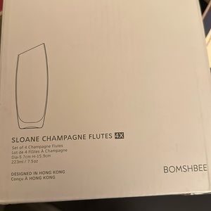Sloane Champagne Flutes by Bomshbee NIB
